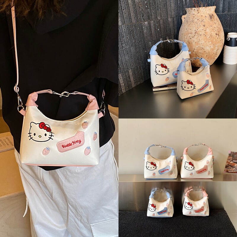可爱甜美凯蒂猫包包女2026新款时尚洋气手拎包外出百搭单肩斜挎包
