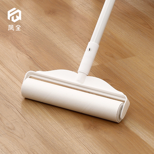 粘毛器滚筒卷纸大号长柄粘毛器家用滚刷地板粘灰尘吸头发粘毛神器