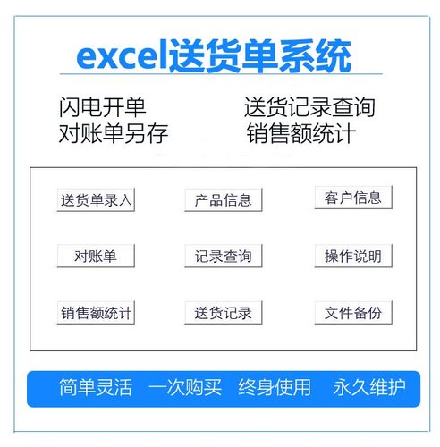 送货单打印软件系统对账单模板excel表格vba宏销售出库单定制发货