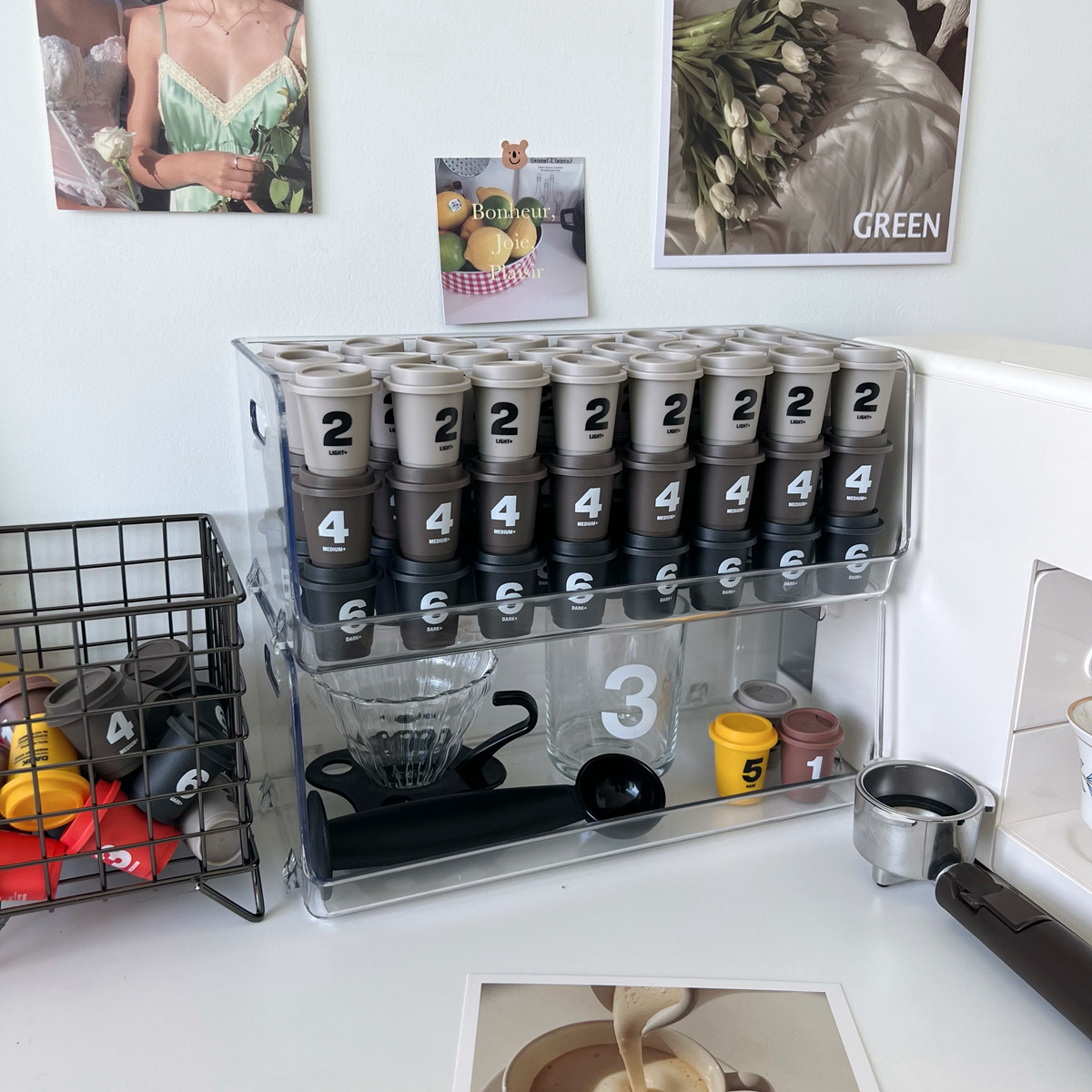 Ins透明简约风桌面收纳盒可叠加厨房储物盒宿舍面膜化妆品储藏篮,收纳整理,桌面收纳盒,淘宝优惠券,粉丝福利购,淘宝优惠卷