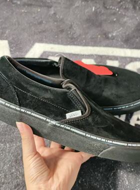Vans x Sankuanz狗年联名黑丝绒一脚蹬懒人板鞋VN0A38F7PYD