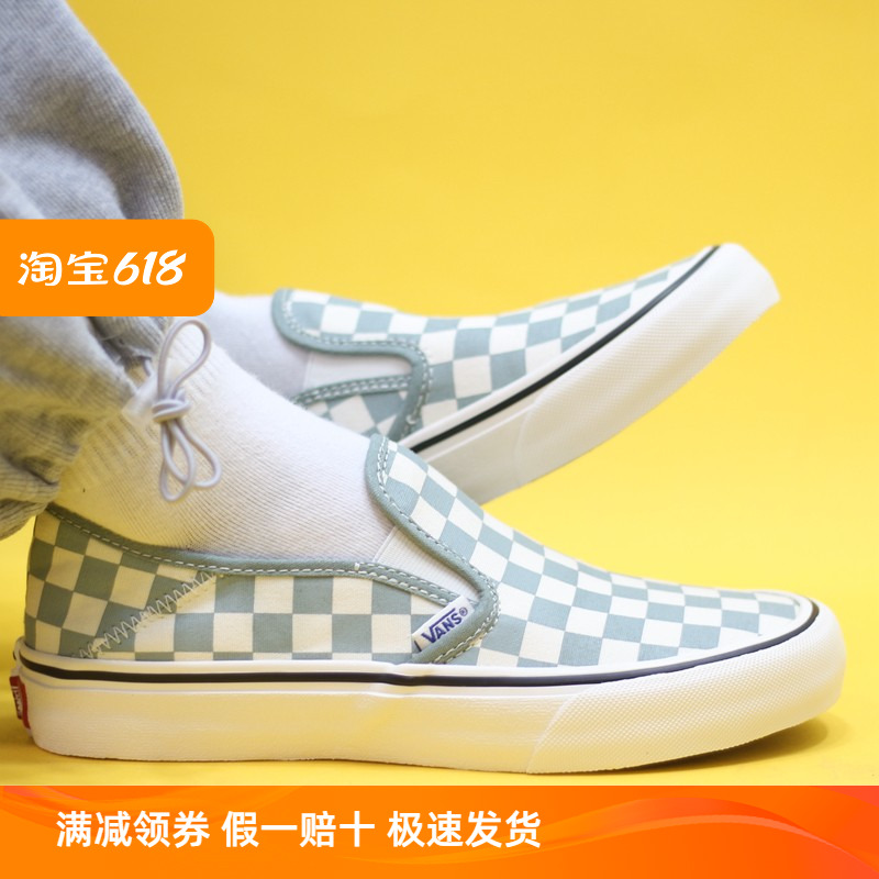 Sunny现货 VANS低帮蓝色SLIP ON SF沙滩一脚蹬板鞋VN0