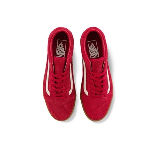 生胶板鞋 SKOOL低帮经典 VN000D0ECI VANS红色翻毛皮OLD Sunny现货