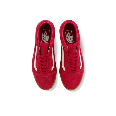 Sunny现货 VANS红色翻毛皮OLD SKOOL低帮经典生胶板鞋VN000D0ECI