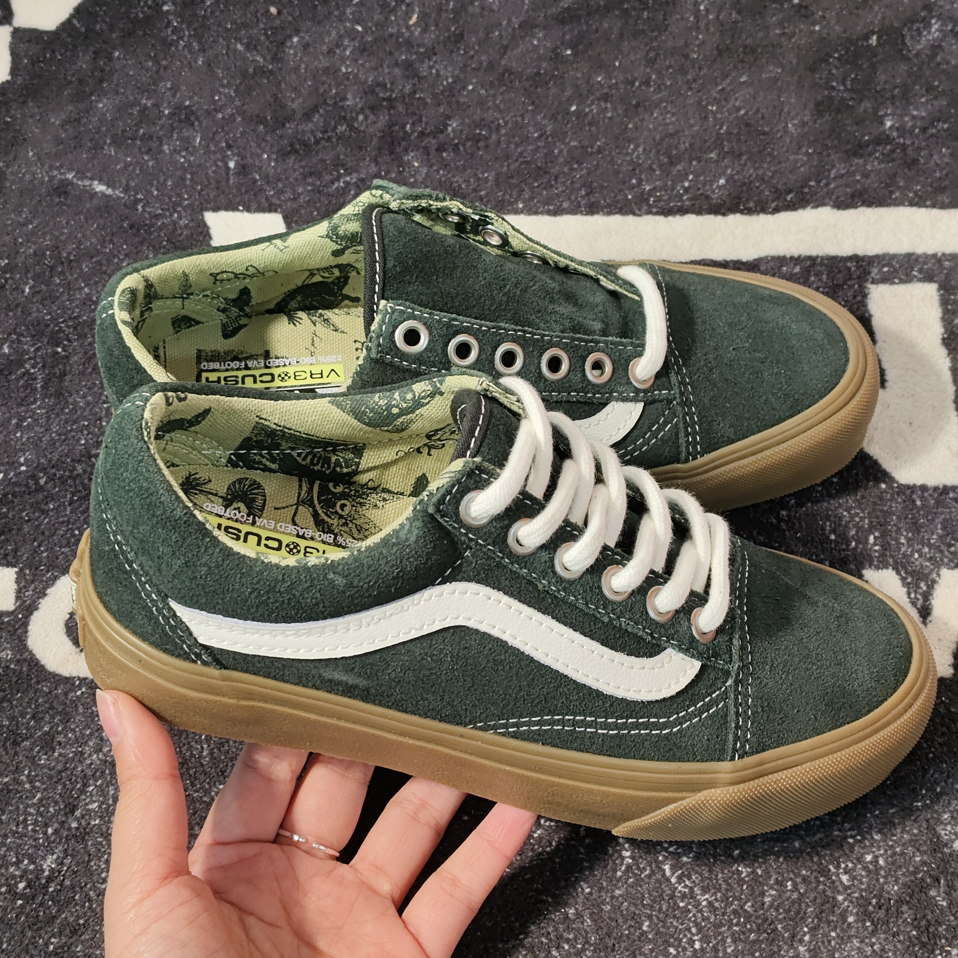 Vans Old Skool深绿生胶底低帮休闲板鞋VN0005UBBZ0