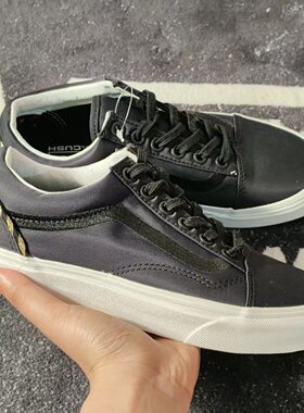 Vans Old Skool黑绸缎黑金织带低帮板鞋男女百搭VN0A38G3QU3