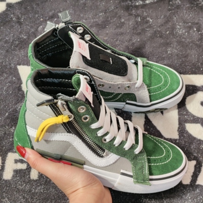 Vans Sk8-Hi Reissue Cap绿灰解构拼接高帮休闲板鞋 VN0A3WM1XHS