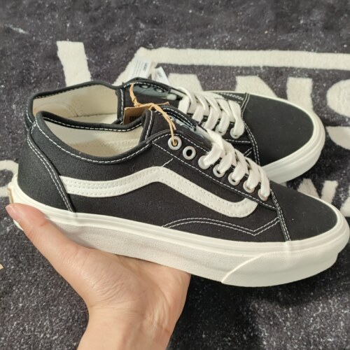 Vans Old Skool Eco Theory黑白环保款低帮帆布鞋VN0A54F49FN