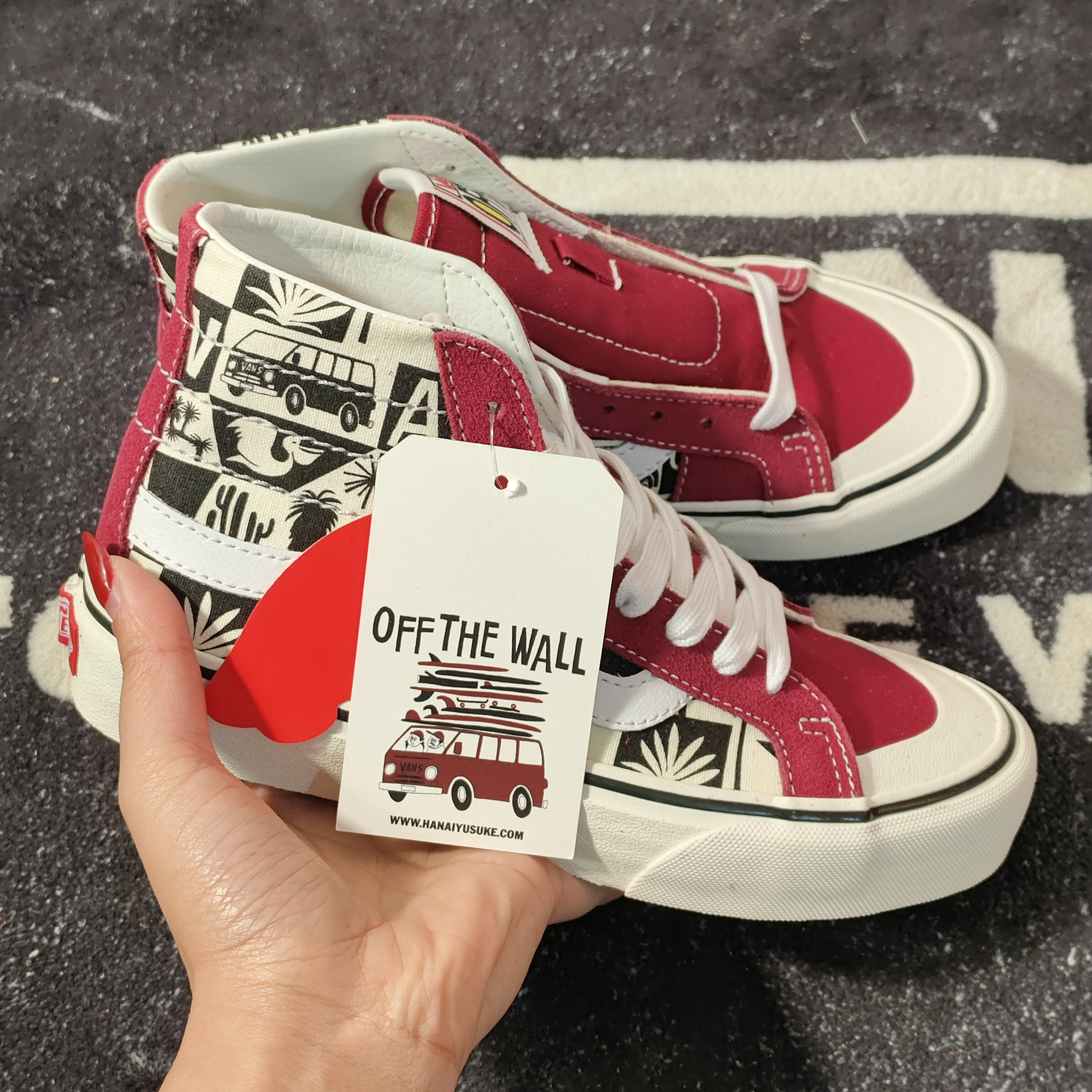 Vans Sk8-Hi 138 Decon红黑印花高帮板鞋 VN0A3MV1VSF