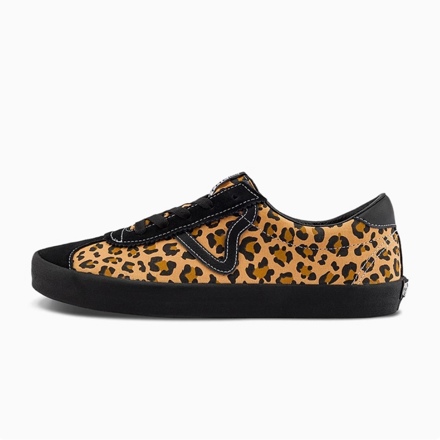 Sunny现货 VANS豹纹印花Sport Low经典帆布低帮板鞋VN000CTDBLK