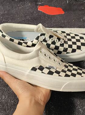 Vans Era不对称棋盘格低帮情侣休闲滑板鞋VN0A3WLRVPN