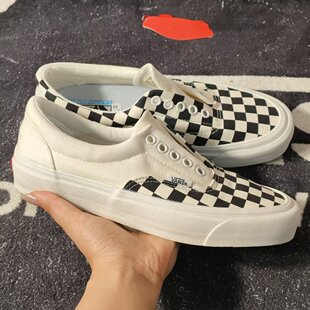 Vans Era不对称棋盘格低帮情侣休闲滑板鞋VN0A3WLRVPN