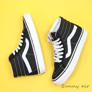 VANS黑白经典 Sunny现货 安纳海姆SK8 HI高帮休闲板鞋 VN0A38GFPXC