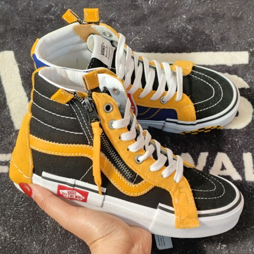 VANS范斯SK8-HI CAP解构黑黄蓝高帮板鞋男女款 VN0A3WM15FG