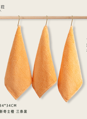 菲罗菈纯棉方巾三条装轻柔舒适亲肤吸水家用小方巾