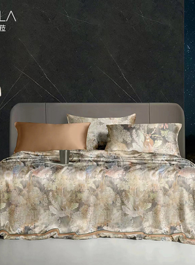 Frola/菲罗菈100支纯棉磨毛全棉四件套床单被套件婚庆床上用品