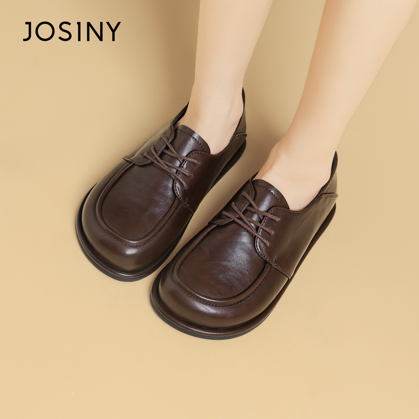 卓诗尼小皮鞋女百搭乐福鞋