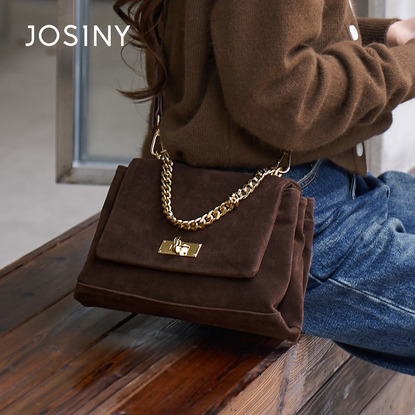 卓诗尼链条手提包包女