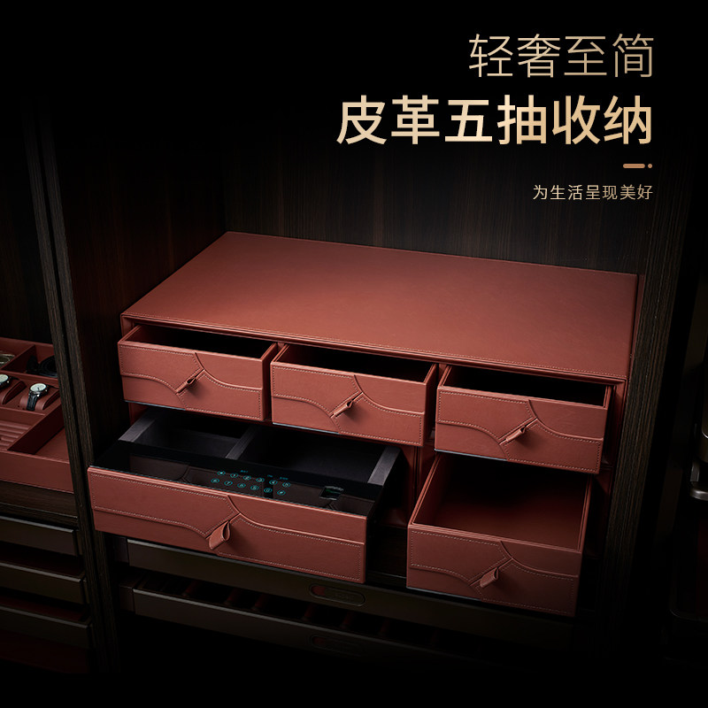 衣柜收纳格子架密码抽屉保险箱