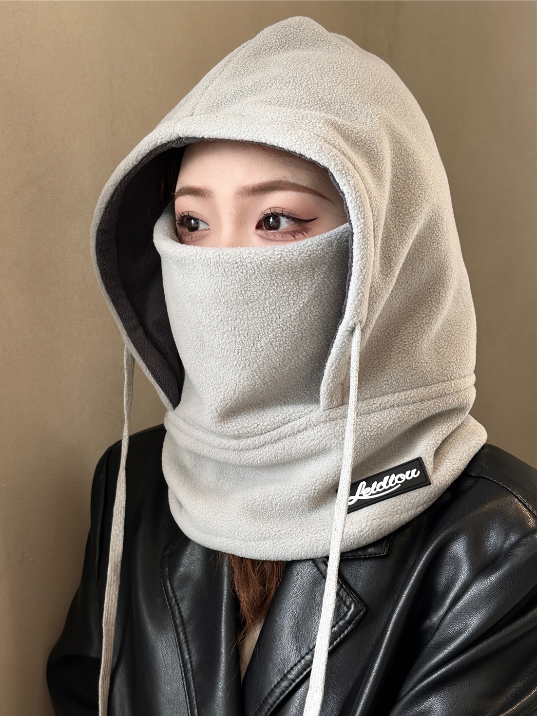 帽子女秋冬季围脖面罩一体套头帽