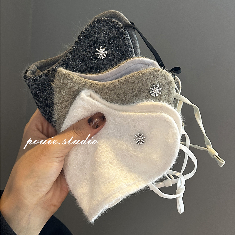 韩版秋冬毛绒保暖口罩护眼角面罩