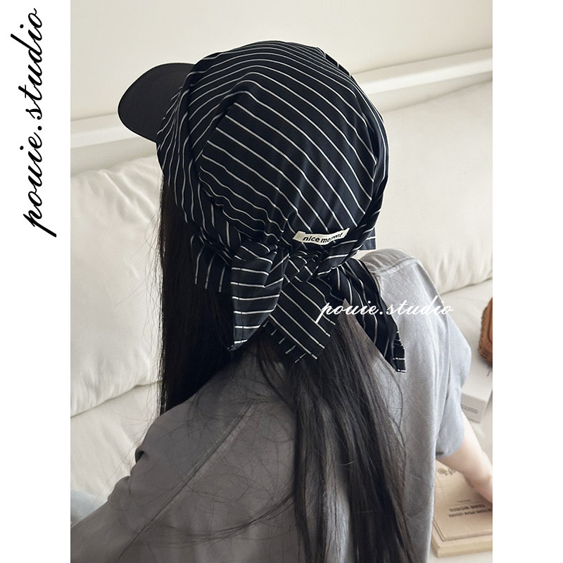 小众设计条纹绑带棒球帽女2025春夏新款街头个性辣妹风鸭舌头巾帽,服饰配件/皮带/帽子/围巾,帽子,淘宝优惠券,粉丝福利购,淘宝优惠卷