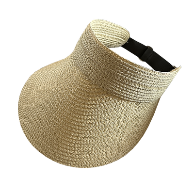 可折叠遮阳空顶帽夏季草编太阳帽