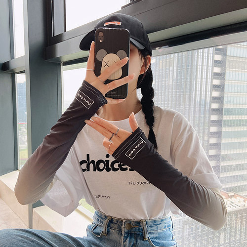 防晒ins风百搭薄款可爱神器冰袖