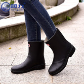 外穿胶鞋 成人时尚 夏季 防滑水鞋 短筒雨靴 回力雨鞋 耐磨水靴套鞋 女款