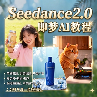 Seedance2.0即梦ai视频教程短视频带货产品广告AI脚本提示词