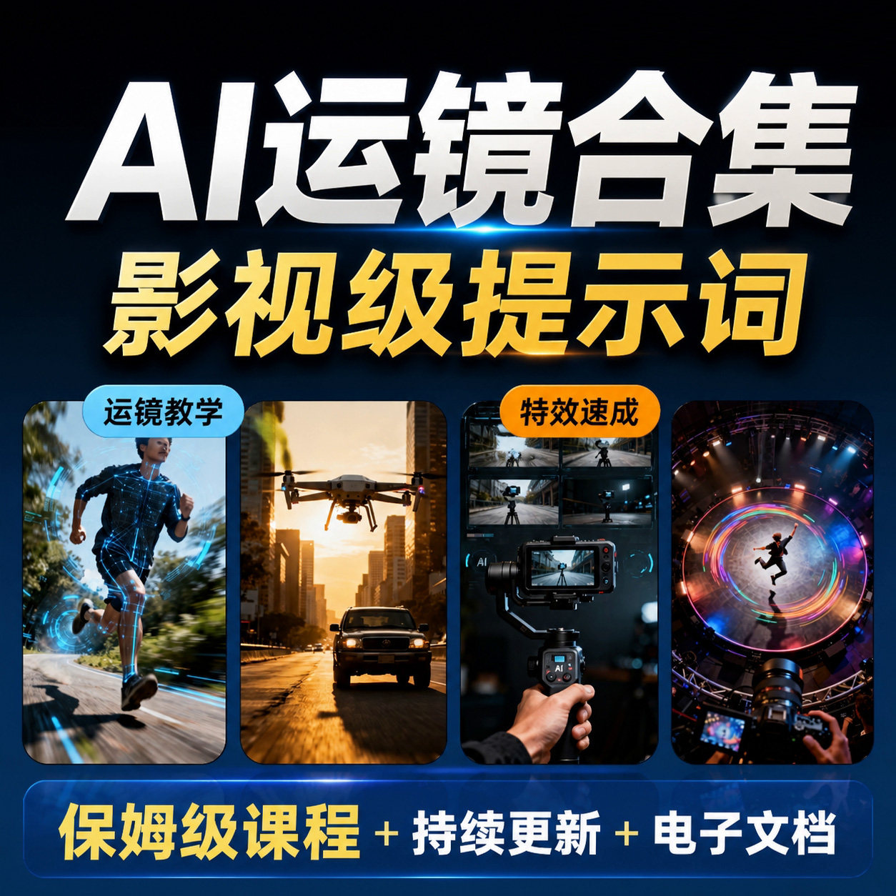 2026AI运镜电影视级提示词指令视频教程制作短视频快速入门全解析