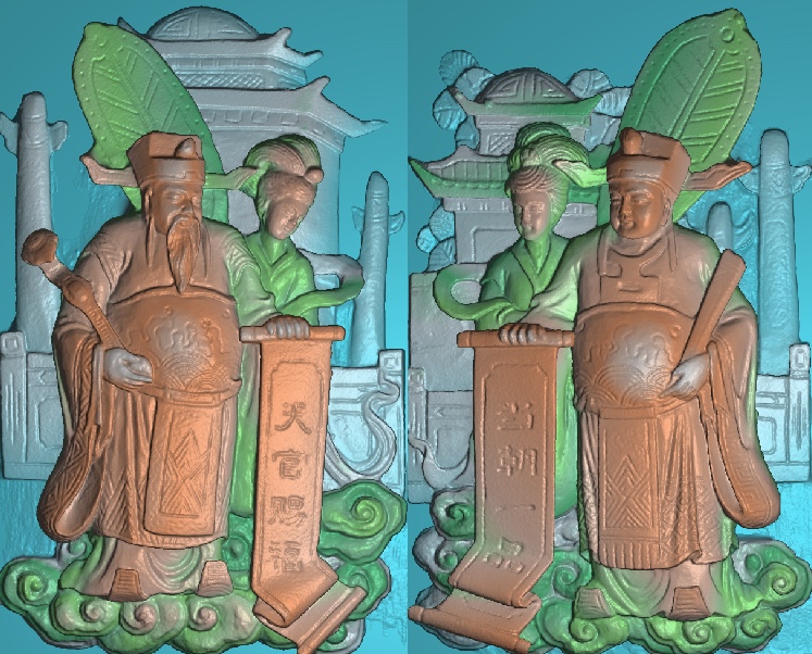 精雕图当朝一品福如东海 人物SD01 灰度图东阳木雕工艺品挂件