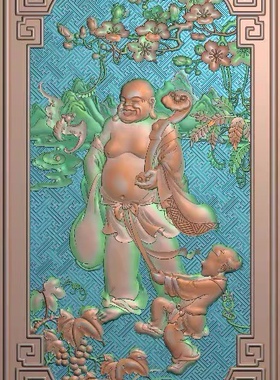 精雕图 福禄寿喜 人物东阳木雕工艺品挂件