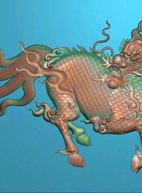 精雕图麒麟 c麒麟 动物东阳木雕工艺品挂件挂屏屏风手工雕刻