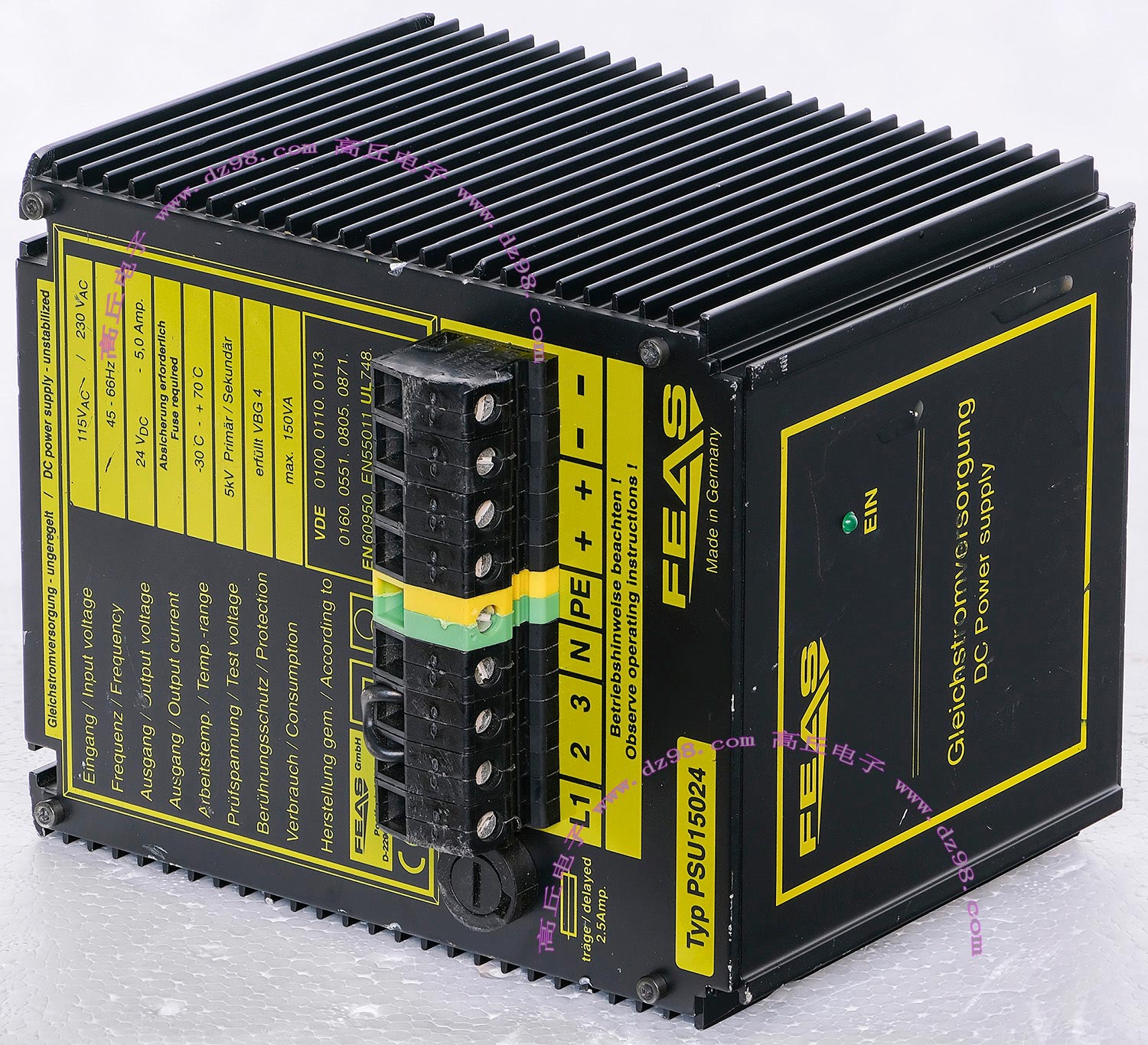FEAS PSU15024 24V 5A 工频线性 稳压电源 低纹波 德国产 重4公斤