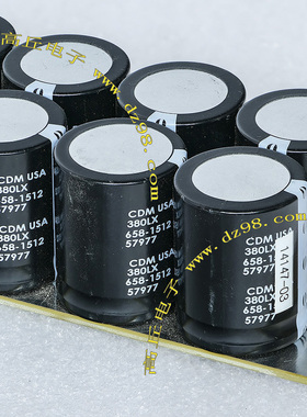 进口拆机 CDM USA 380LX 500WVDC 520uF 黑色 电容 连板8只=130元