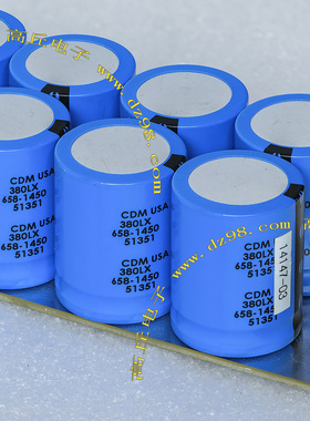 进口拆机 CDM USA 380LX 500WVDC 520uF 蓝色 电容 连板8只=130元