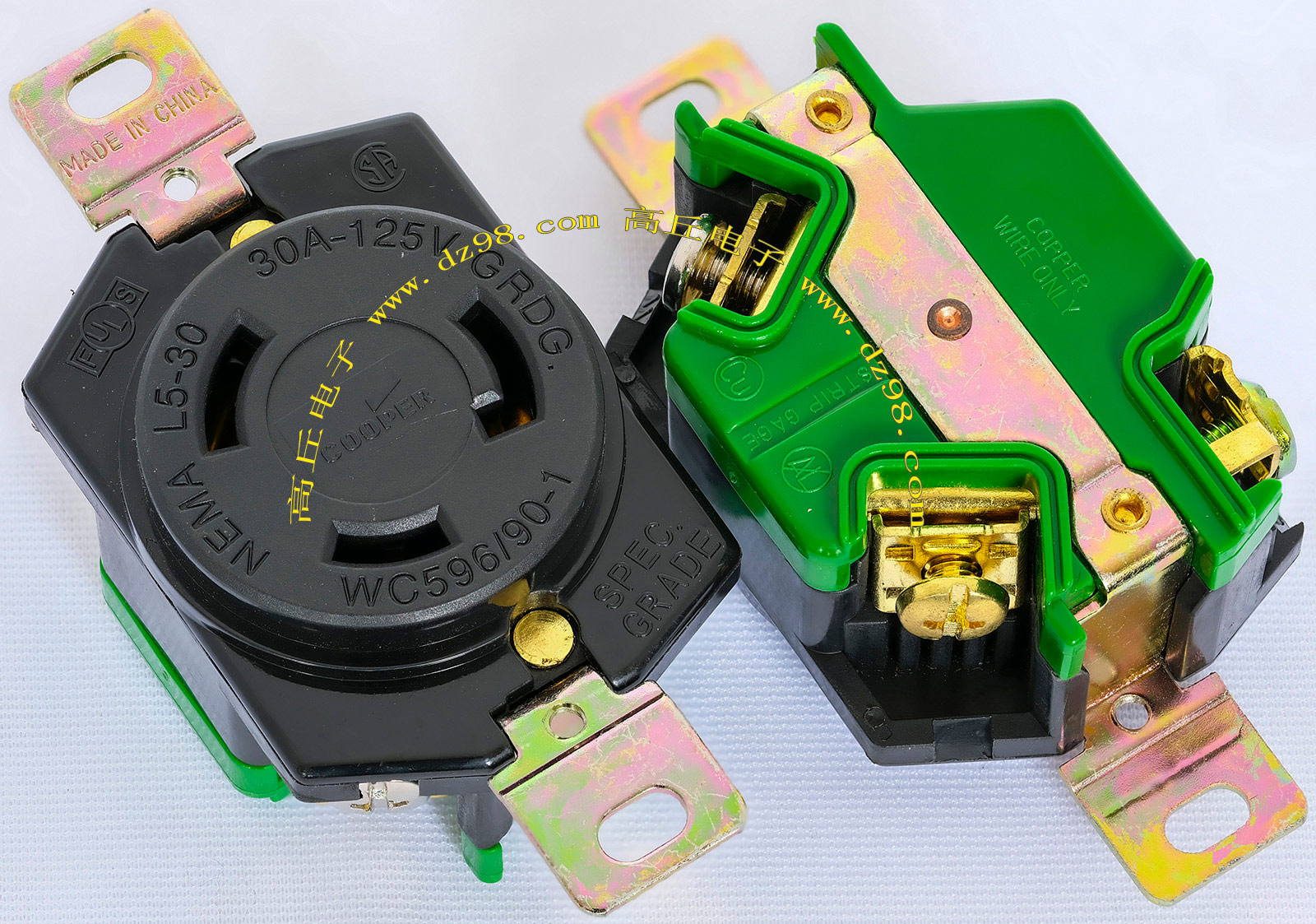 COOPER L5-30 L530R-BU 30A 125V 美标 插座 发电机 CK230 CK231