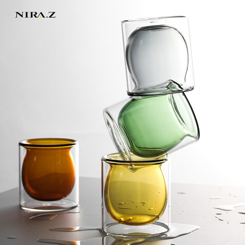 ins风双层玻璃杯耐热耐高温