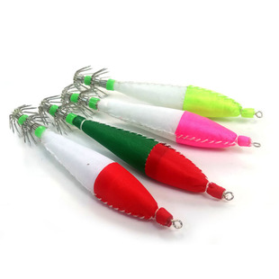 路亚塑料木虾夜光布卷鱿鱼钩海钓饵夜光路亚饵鱿饵木鱿鱼仿生