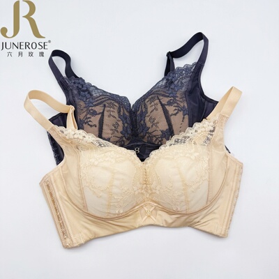 六月玫瑰文胸6451BC杯无钢圈上托防下垂中厚杯聚拢调整型内衣