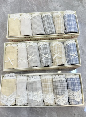 秘语森与慕白女士中腰内裤蕾丝边提花绒平角裤62088/62089/62089