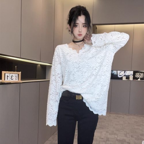 MOFAXUANSTUDIO纯色蕾丝衫