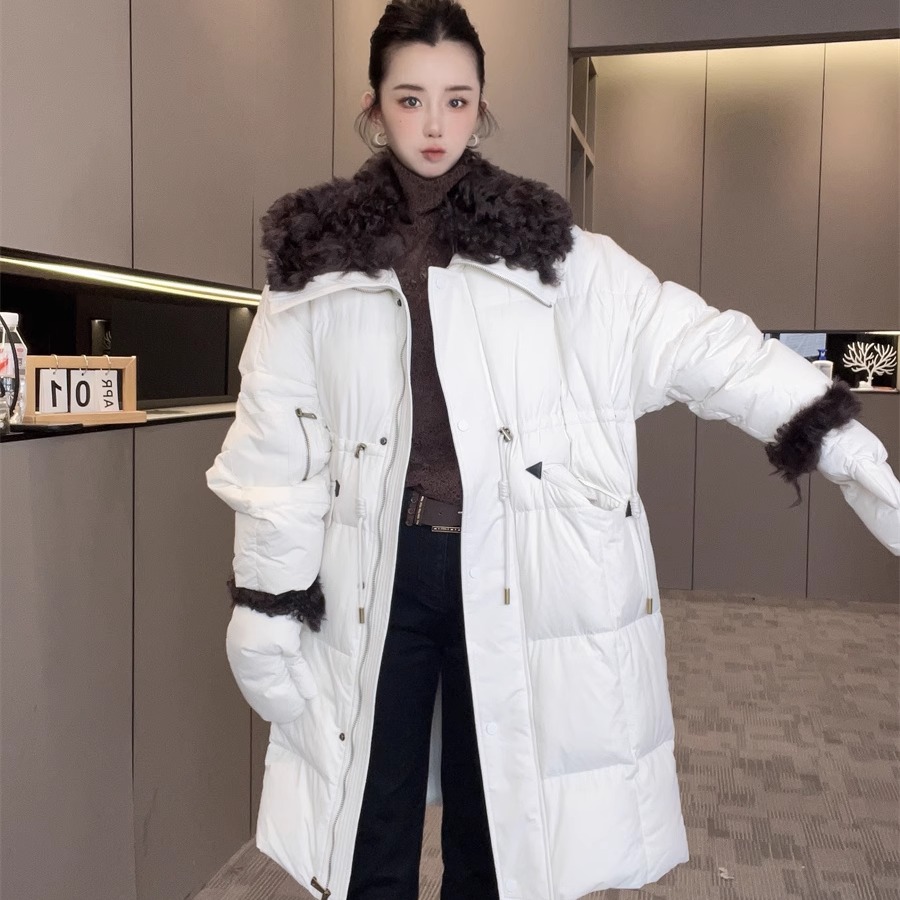 毛领长款羽绒服女2025新款冬季