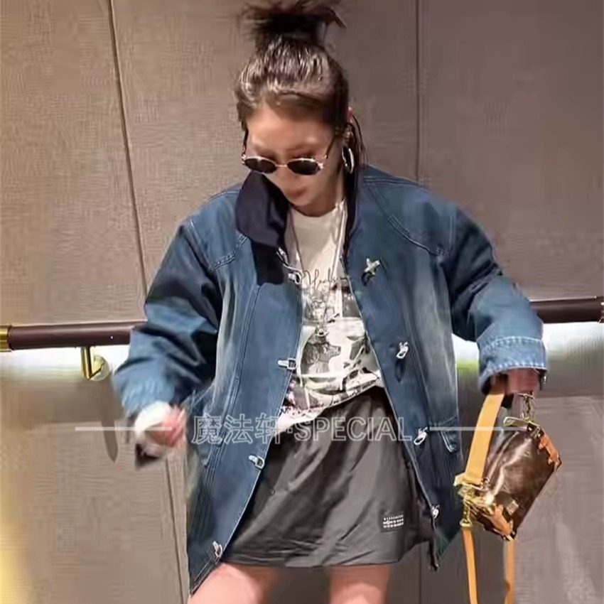 韩式复古牛仔派克羽绒服女宽松保暖外套翻领单排扣2025新款冬季q,女装/女士精品,羽绒服,淘宝优惠券,粉丝福利购,淘宝优惠卷