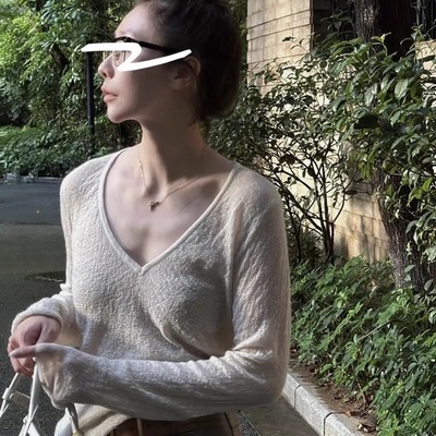 V领打底衫女款2025新款