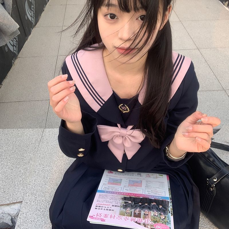 【明柯女高】少量现货原创正版水手服jk制服裙长袖学院风校供套装