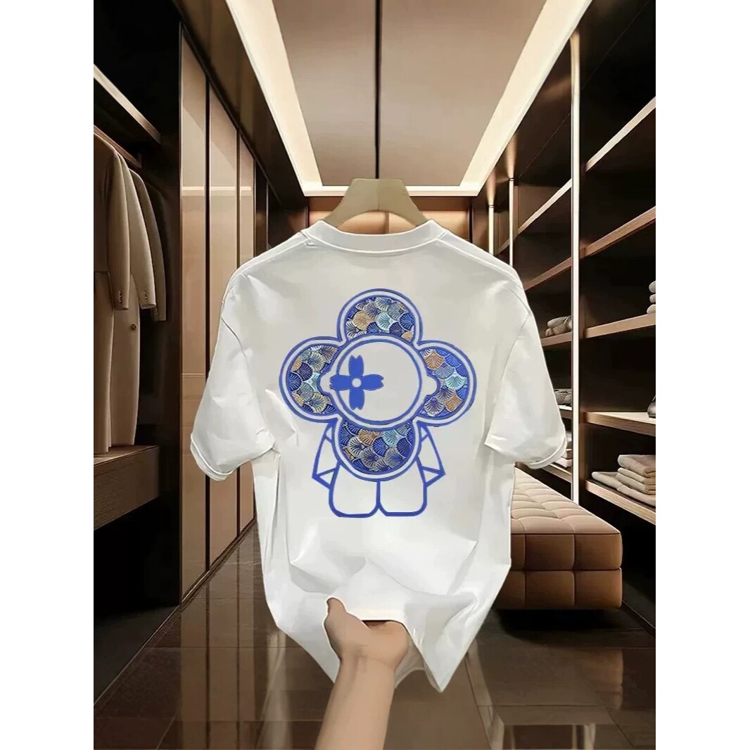 品牌外贸~剪标奥特莱斯专柜夏季潮牌趣味印花短袖T恤男女同款半袖