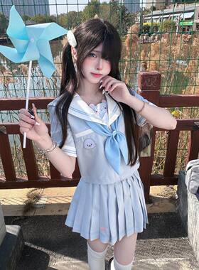 【元气豹豹】甜嗑水手服原创正版jk制服萌款短袖甜美学院风套装