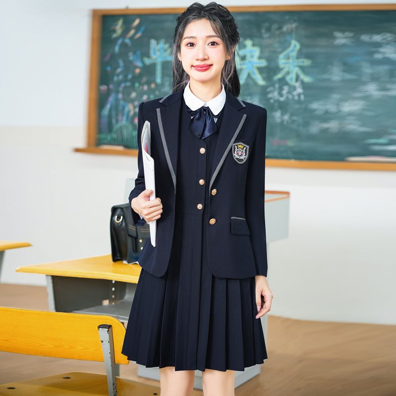 学生学院风英伦jk制服校园班服幼师面试正装演讲西装套装春秋女裙
